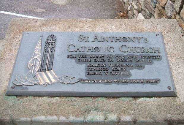 ST. ANTHONY’S CATHOLIC CHURCH WAR MEMORIAL