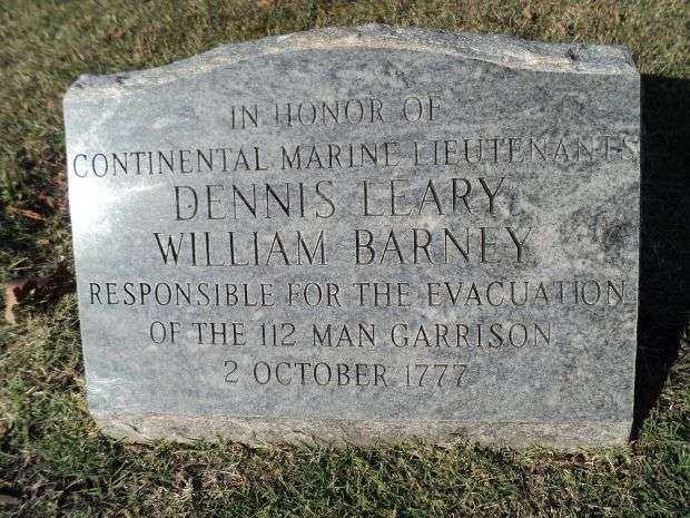 CONTINENTAL MARINE LIEUTENANTS DENNIS LEARY & WILLIAM BARNEY WAR MEMORIAL