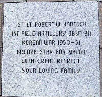 LT. ROBERT W. JANTSCH MEMORIAL PAVER