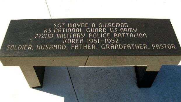 SGT. WAYNE A. SHIREMAN MEMORIAL BENCH