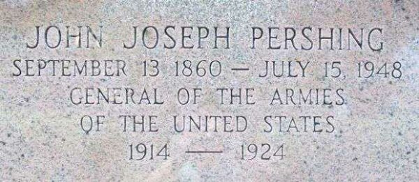 GENERAL JOHN JOSEPH PERSHING WAR MEMORIAL STONE A