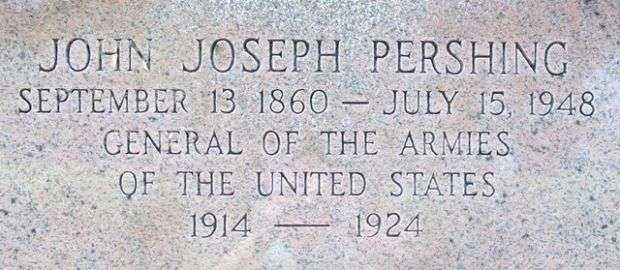 GENERAL JOHN JOSEPH PERSHING WAR MEMORIAL STONE A
