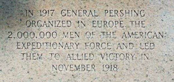 GENERAL JOHN JOSEPH PERSHING WAR MEMORIAL STONE B
