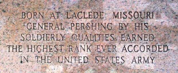 GENERAL JOHN JOSEPH PERSHING WAR MEMORIAL STONE C