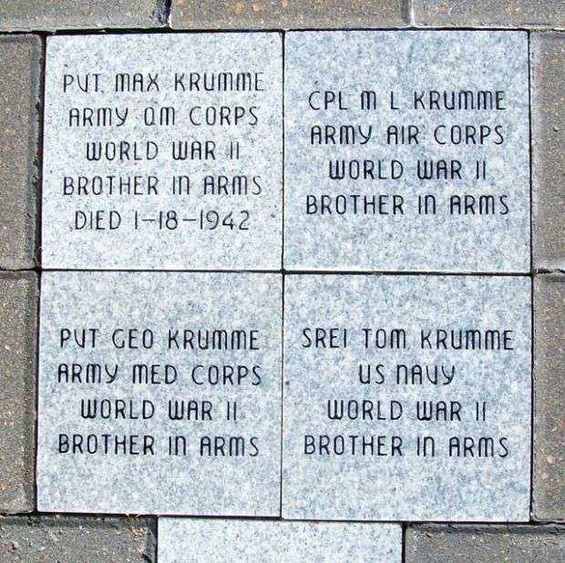 KRUMME FAMILY MEMORIAL PAVERS