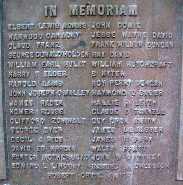 GENTRY COUNTY WORLD WAR I MEMORIAL PLAQUE II