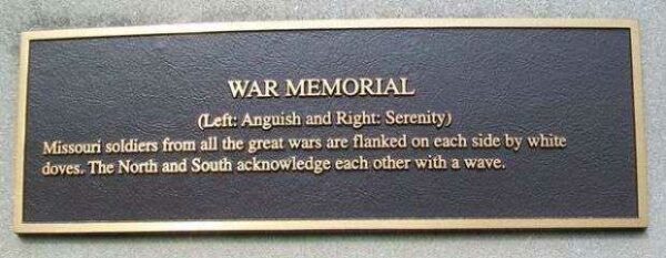 WAR MEMORIAL MURAL PLAQUE
