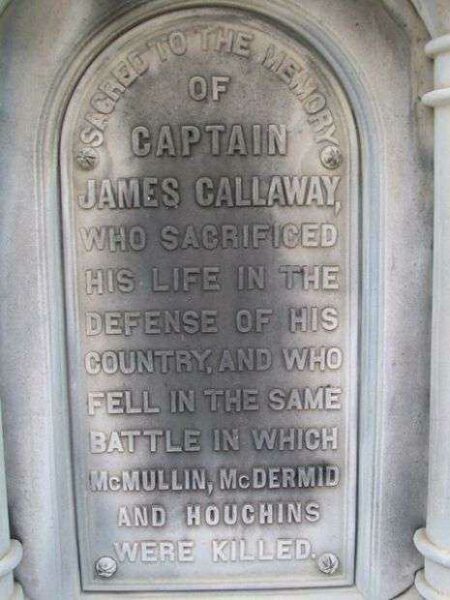 CAPTAIN JAMES CALLAWAY WAR MEMORIAL PLAQUE A