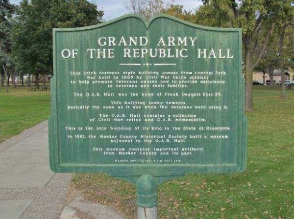 GRAND ARMY OF THE REPUBLIC HALL MEMORIAL MARKER