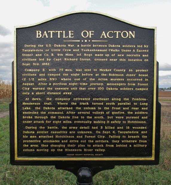 BATTLE OF ACTION WAR MEMORIAL MARKER