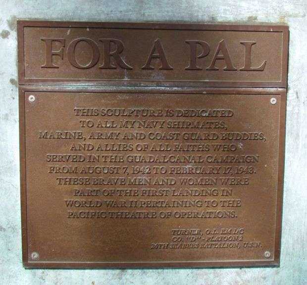 FOR A PAL WAR MEMORIAL PLAQUE