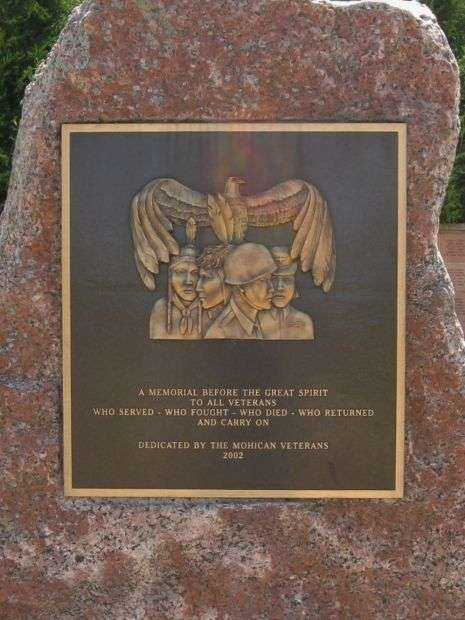 MOHICAN VETERANS MEMORIAL PLAQUE