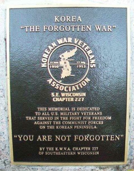 K.W.V.A. CHAPTER 227 KOREAN WAR MEMORIAL