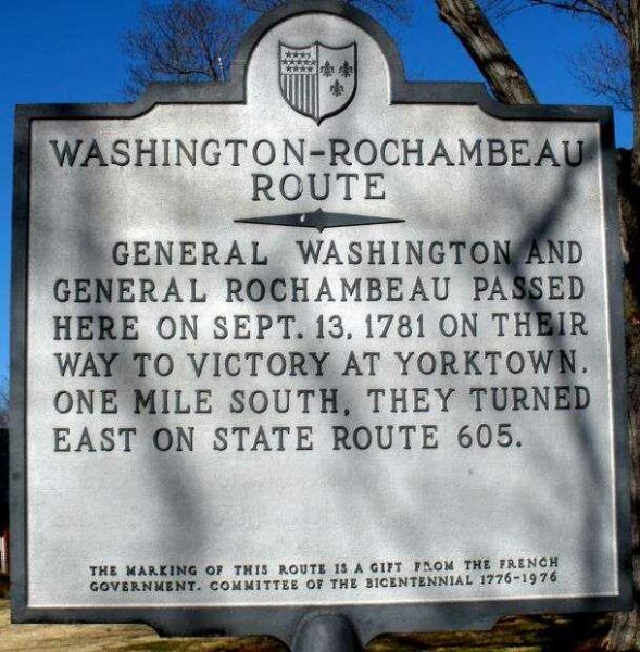 WASHINGTON-ROCHAMBEAU ROUTE MEMORIAL MARKER