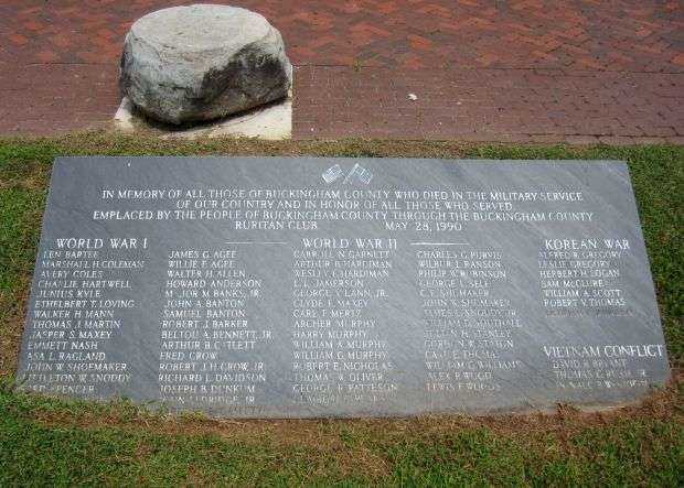 BUCKINGHAM COUNTY WAR MEMORIAL