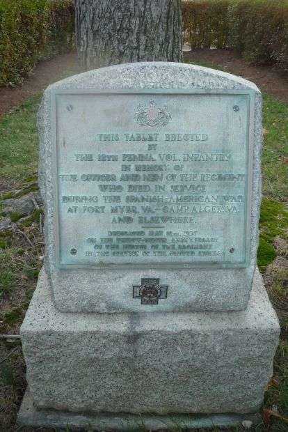 12TH PENNSYLVANIA VOLUNTEER INFANTRY SPANISH-AMERICAN WAR MEMORIAL