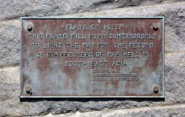 FLAME OF HOPE WAR MEMORIAL PLAQUE