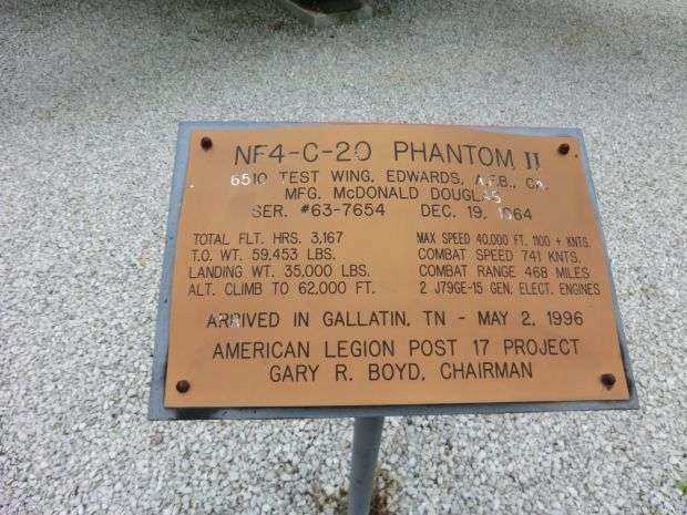 NF4-C-2- PHANTOM II MEMORIAL AIRCRAFT PLAQUE