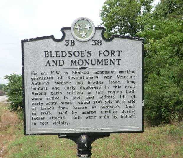 BLEDSOE’S  FORT AND MONUMENT MEMORIAL MARKER