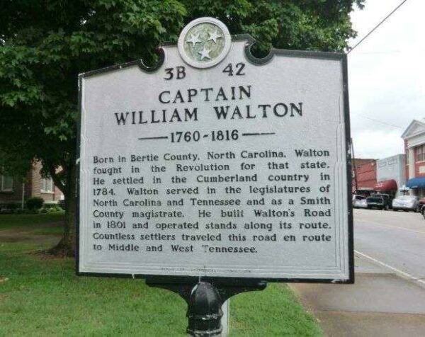 CAPTAIN WILLIAM WALTON REVOLUTIONARY WAR SOLDIER MEMORIAL MARKER