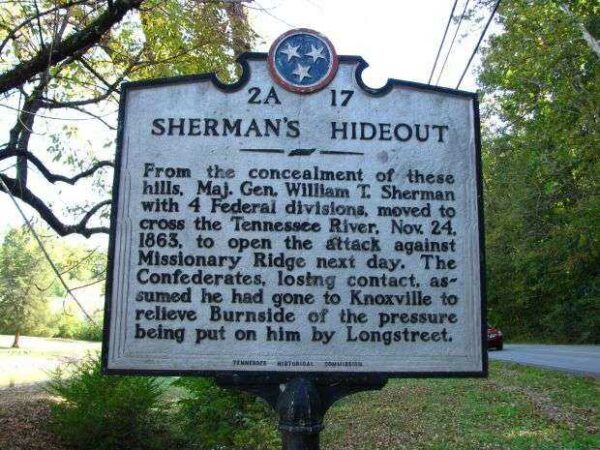 SHERMAN’S HIDEOUT WAR MEMORIAL MARKER