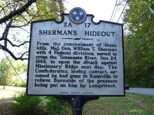 SHERMAN’S HIDEOUT WAR MEMORIAL MARKER