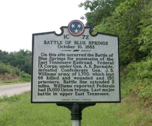 BATTLE OF BLUE SPRINGS MEMORIAL MARKE