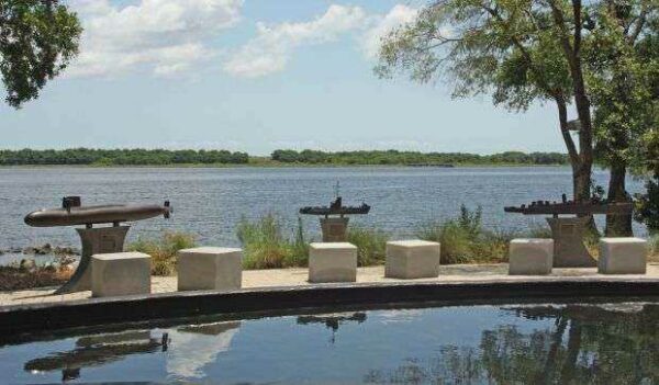 GREATER CHARLESTON NAVAL BASE MEMORIAL BRONZE SHIPS