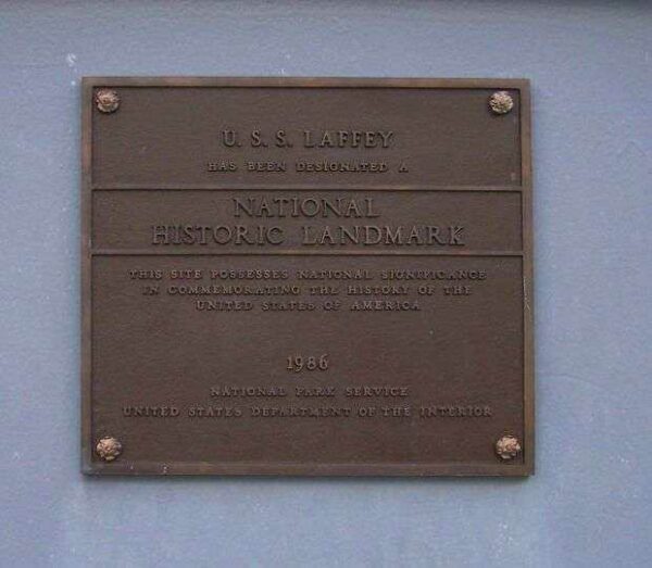 U.S.S. LAFFEY NAVAL SHIP MEMORIAL PLAQUE