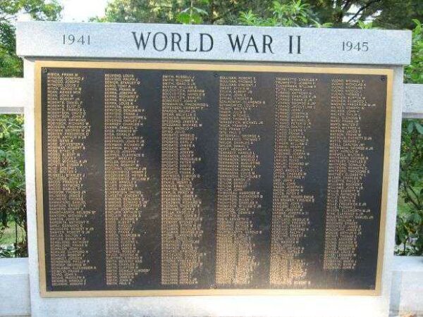WESTERLY WORLD WAR II MEMORIAL PLAQUE IV