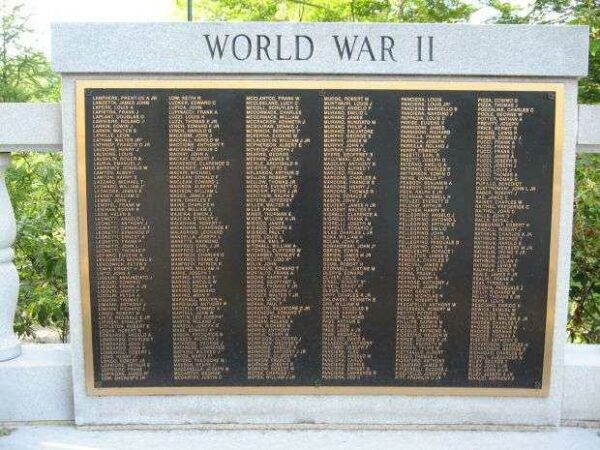 WESTERLY WORLD WAR II MEMORIAL PLAQUE III