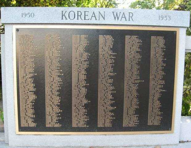 WESTERLY KOREAN WAR MEMORIAL PLAQUE