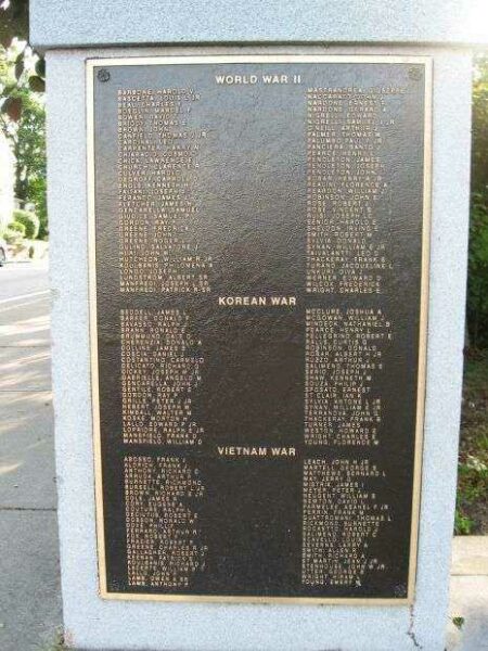 WESTERLY WORLD WAR II, KOREAN WAR AND VIETNAM WAR MEMORIAL PLAQUE I