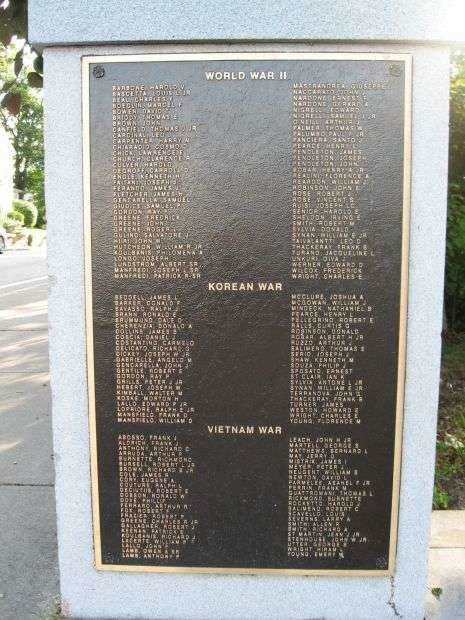 WESTERLY WORLD WAR II, KOREAN WAR AND VIETNAM WAR MEMORIAL PLAQUE I