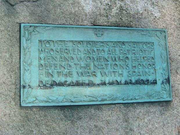 WESTERLY SPANISH AMERICAN WAR MEMORIAL PLAQUE