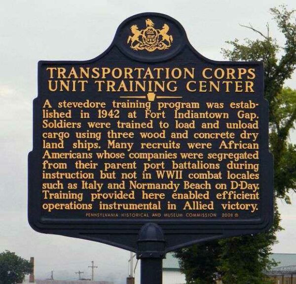 TRANSPORTATION  CORPS UNIT TRAINING CENTER MEMORIAL MARKER