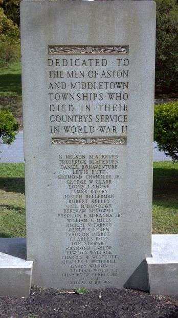 ASTON AND MIDDLETOWN WORLD WAR II MEMORIAL
