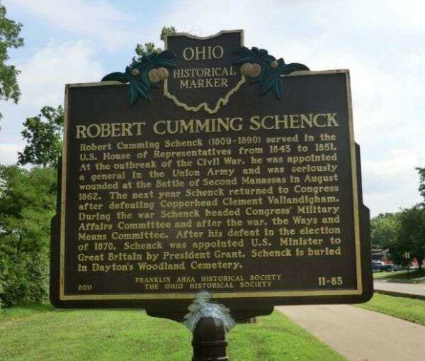 ROBERT CUMMINGS SCHENCK MEMORIAL MARKER
