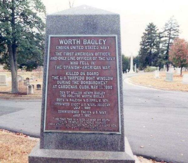 ENSIGN WORTH BAGLEY WAR MEMORIAL PLAQUE