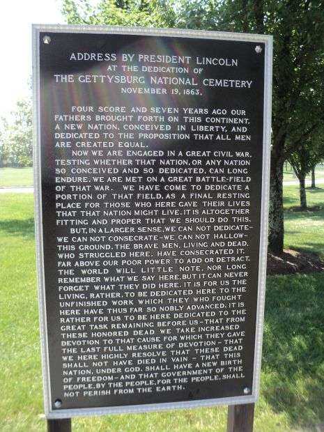 SCHUYLERVILLE GETTYSBURG ADDRESS PLAQUE
