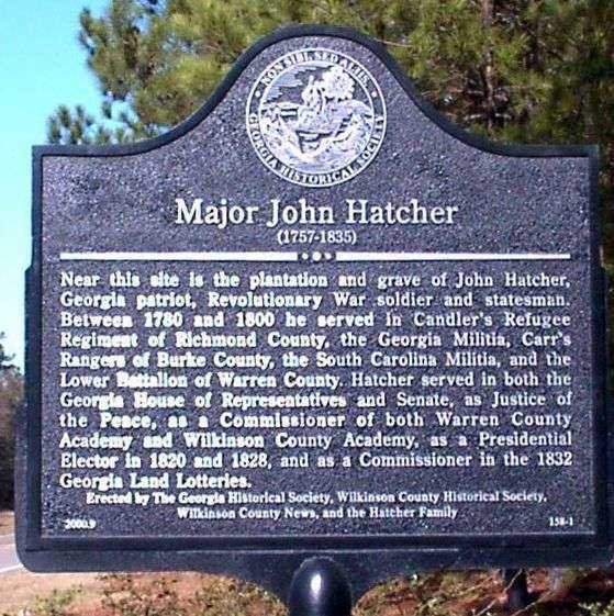 MAJOR JOHN HATCHER WAR MEMORIAL MARKER