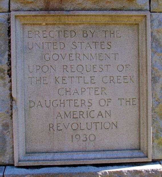 BATTLE OF KETTLE CREEK WAR MEMORIAL STONE A