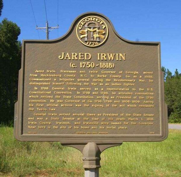 JARED IRWIN REVOLUTIONARY WAR SOLDIER MEMORIAL MARKER