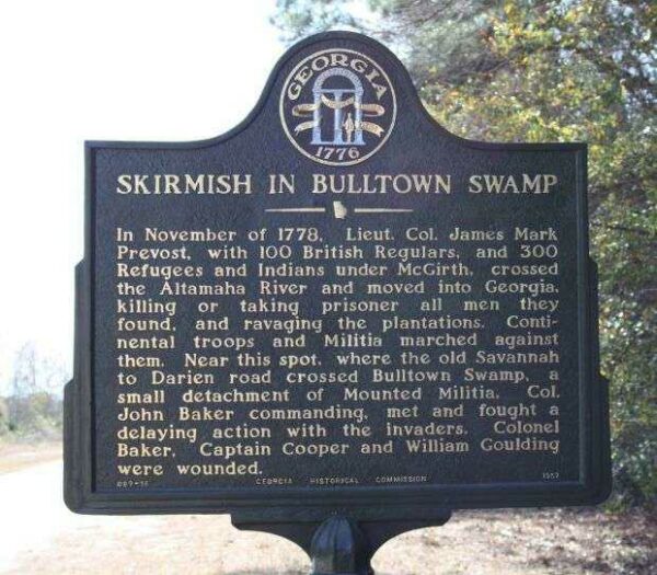 SKIRMISH IN BULLTOWN SWAP WAR MEMORIAL MARKER