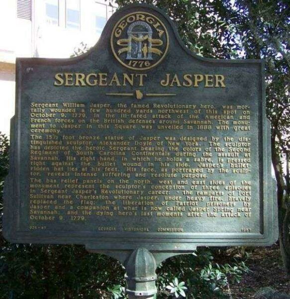 SERGEANT JASPER WAR MEMORIAL MARKER