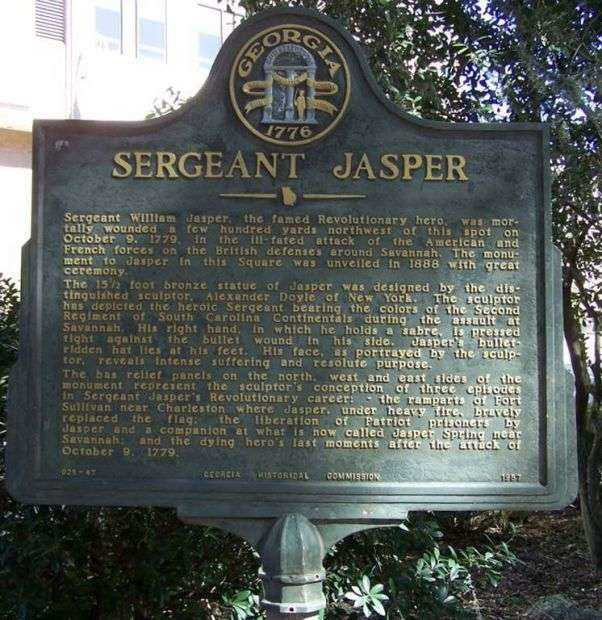 SERGEANT JASPER WAR MEMORIAL MARKER
