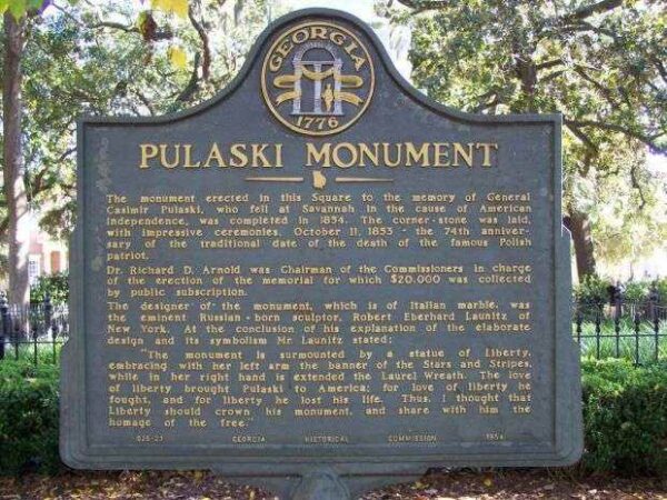 PULASKI MONUMENT MEMORIAL MARKER