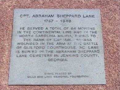 CPT. ABRAHAM SHEPPARD LANE WAR MEMORIAL PAVER