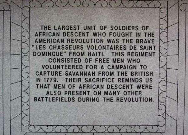 THE HAITIAN MONUMENT STONE PLAQUE G