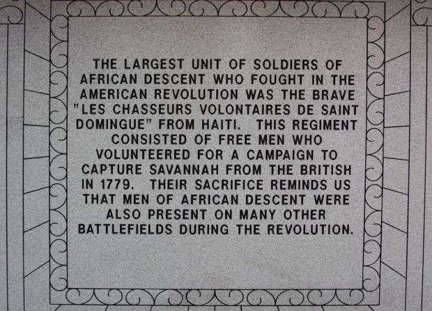 THE HAITIAN MONUMENT STONE PLAQUE G